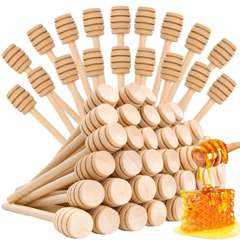 Honey Dipper Sticks Honey Dippers 6 Inch Wooden Honey Dipper 100 PCS