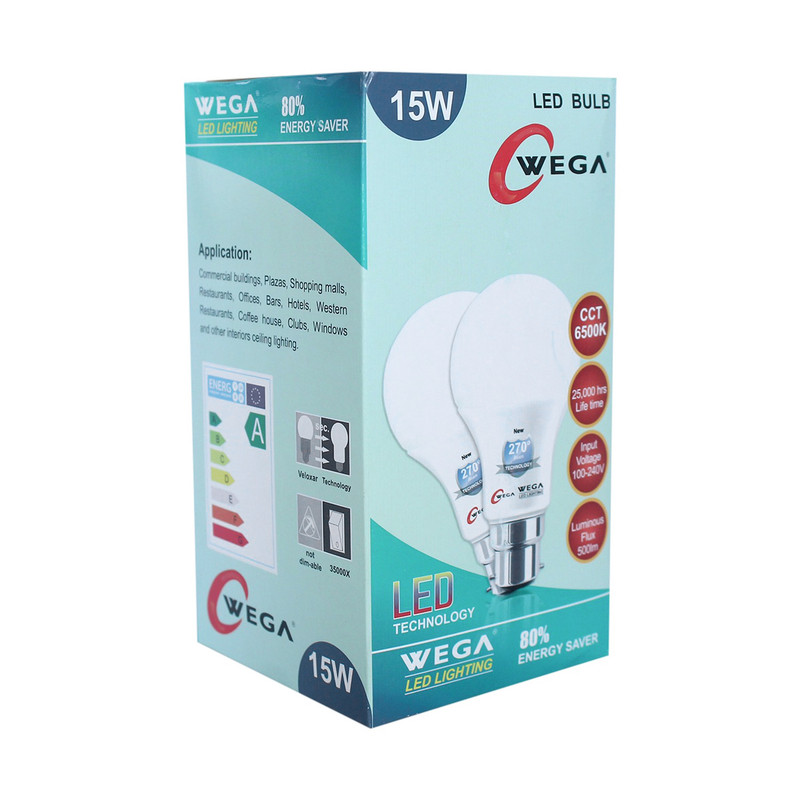 2 Years Warranty 15w Watt Wega Energy Saving Bulb