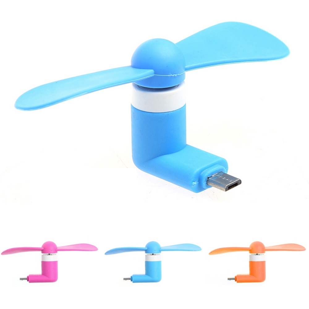 Portable OTG Mini Micro USB Fan (V8 Pin) for Android Smartphones & Tablets | Large Wind Cooling TypeB Mobile Fan | Multi-Color Mini Cooling Fan