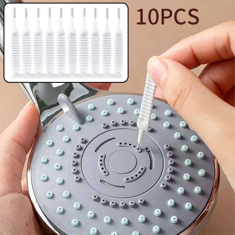 10Pcs/Set Shower Head Brush Anti-clogging Pore Gap Cleaning Tools Kitchen Bathoom Phone Hole Clean Small Brushes