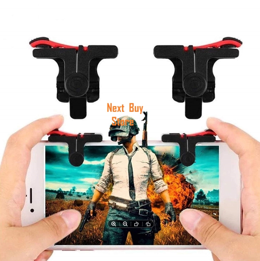 PUBG Mobile Controller Trigger for All Android and iOS Devices (Red Black)