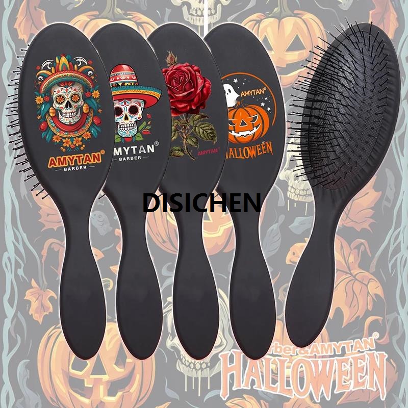 DISICHEN Tangled Hair Brush Air Cushion Scalp Massage Nylon Bristle Hairbrush Anti-static Salon Comb Halloween Ramadan Festival Gifts Affordable