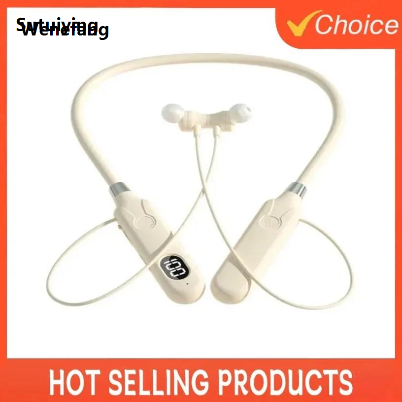 Wenefang Sutuiying BT-12 Sports Headset with Display Control Button Neckband Outdoor Bargain price Bargain price Earbuds for Music Wireless Bluetooth Earphones Headphones