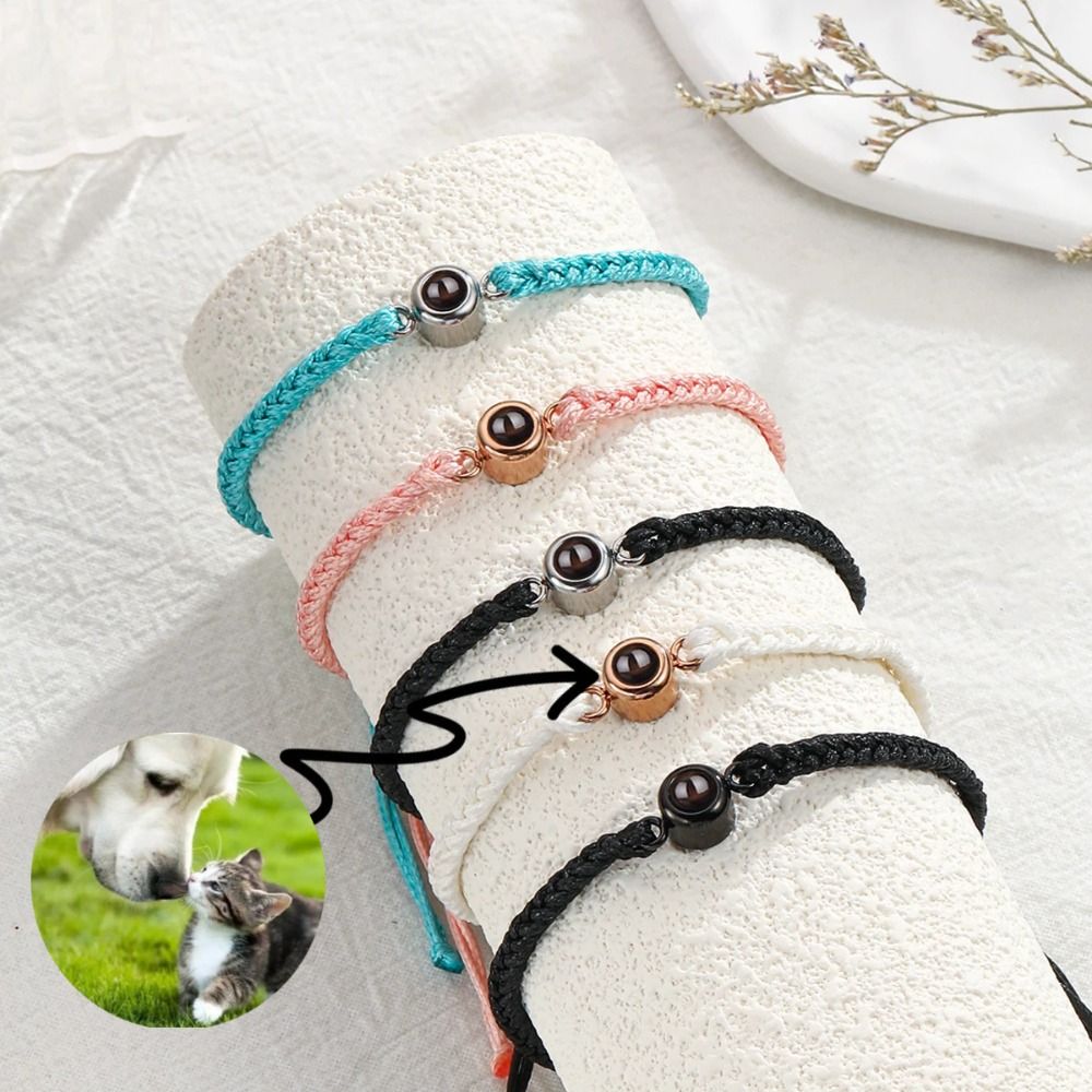 Custom Photo Bracelet Personalized Projection Bracelets with Picture Inside 100 Languages I Love You Bangle Jewelry Accessories