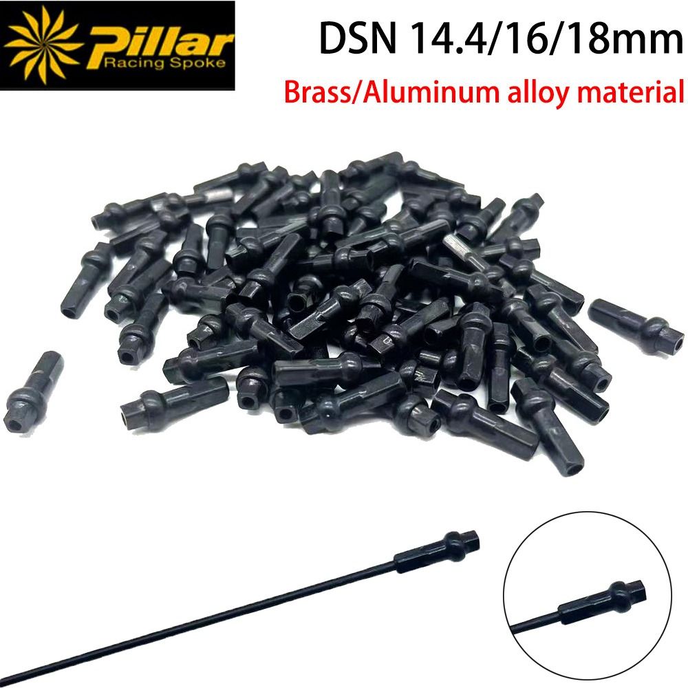 10pcs New Pillar DSN Highway Bicycle Nipples 14G 14mm 16mm 18mm Anti Wear Mountain Bike Copper Strip Cap Brass/Aluminum alloy Spoke Cap