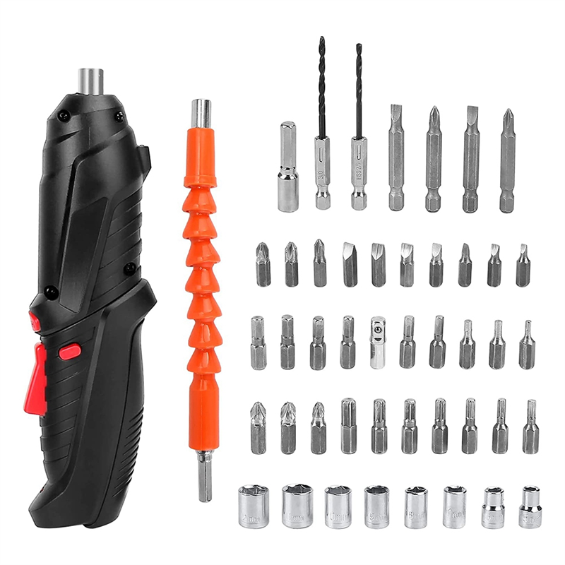 Rechargeable Mini Electric Screwdriver 90°-180°Rotating Handle LED