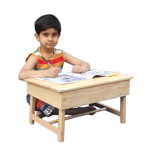 Little Genius Wooden Study Desk (Folding) For Children EB-23 (50x37x9 cm)