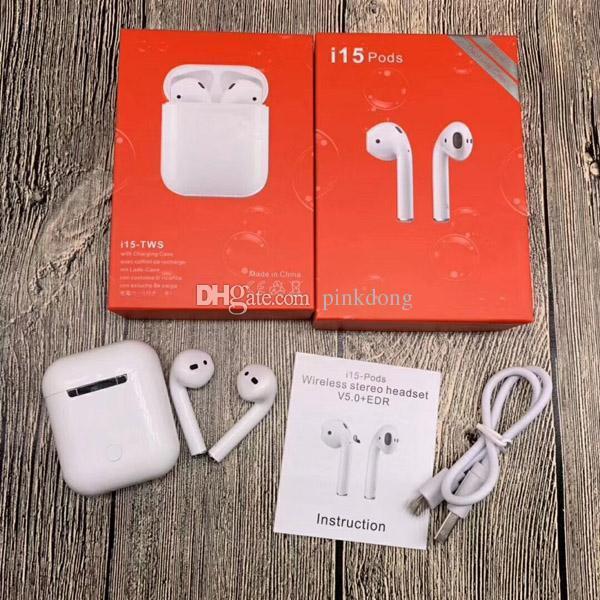 I15 Pods Tws Bluetooth 5.0 Pop-Up Window Touch Control Auto Pairing Wireless Earbuds Earbuds For Cell Phone