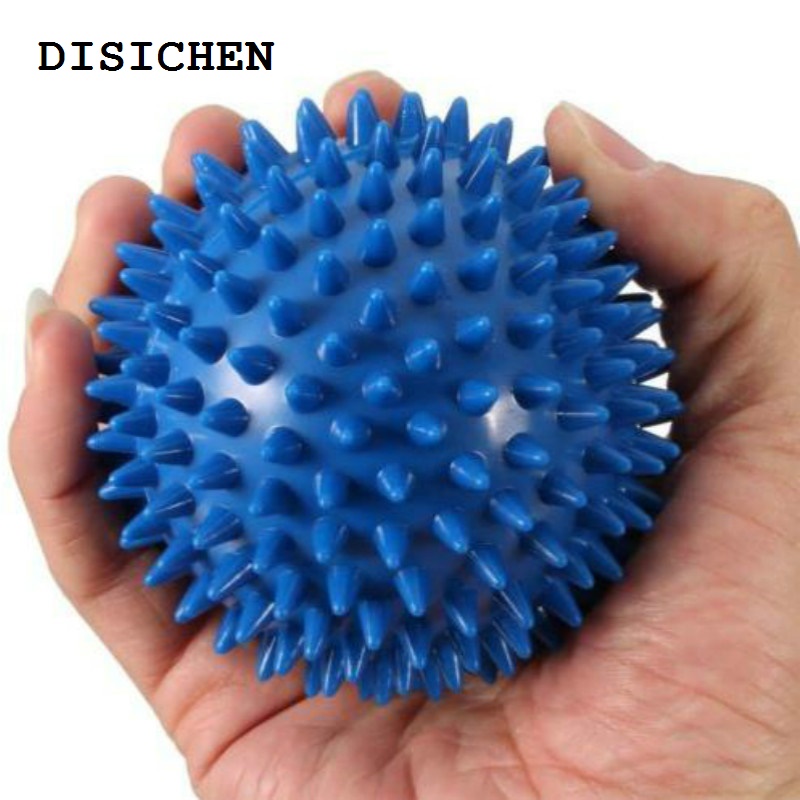 DISICHEN New style 1Pcs 9cm Durable PVC Spiky Massage Ball Trigger Point Sport Fitness Hand Foot Pain Relief Plantar Fasciitis Reliever Hedgehog