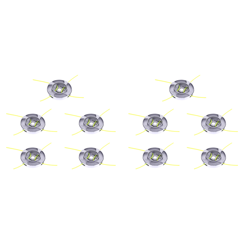 fasdaga 10X Alloy Head Metal Trimmer Head ,Brush Cutter Replacement Parts Bump Feed Head for Brush Cutter Grass Trimmer