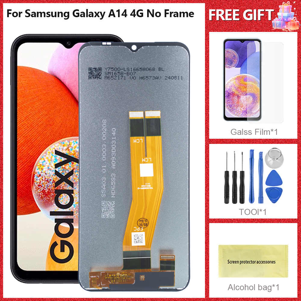 Clearance sale New LCD For Samsung Galaxy A14 4G A145 Display Touch Screen Digitizer For Samsung A14 4G LCD With Frame SM-A145F SM-A145F/DSN