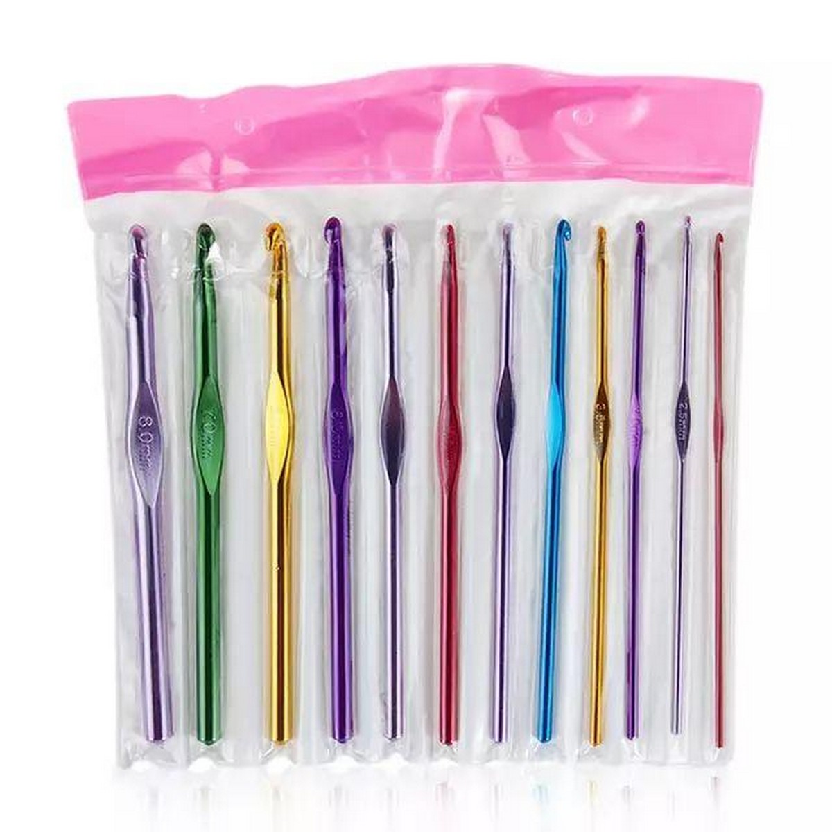 Bizzy Aluminium Crochet Hook Set 12 Pcs