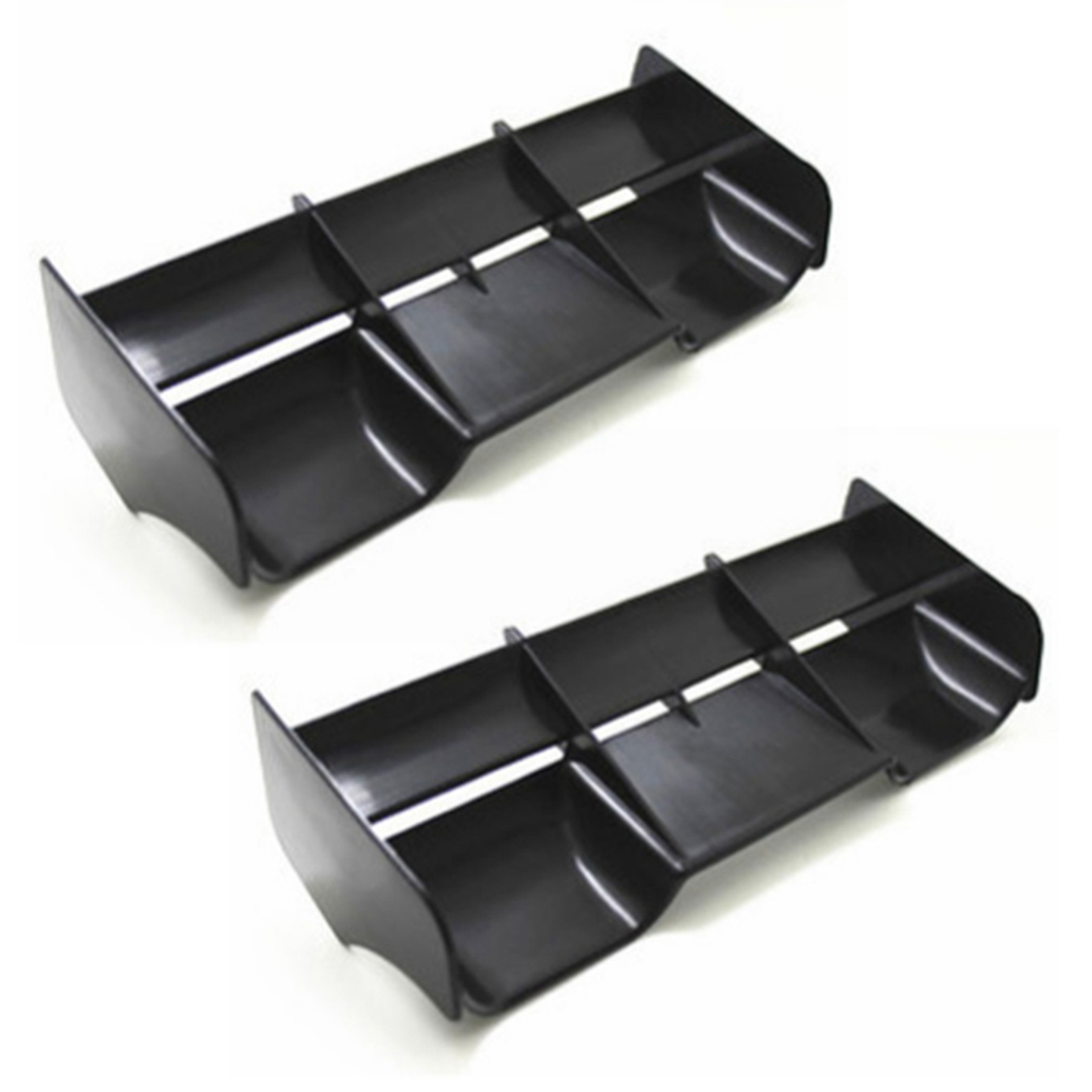 OYPFXMI 2X 1:8 RC Cars RC Plastic Nylon Tail Wing for 1/8 Scale Nitro Electric Powered Off Road BuggyTruck Remote,Black