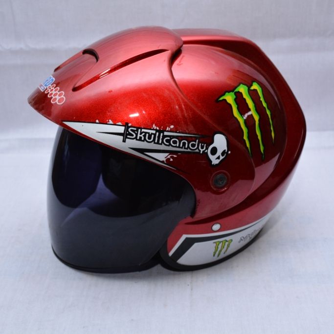 MRD Auto Abstract Printed Half Shine Helmet - (Al202)
