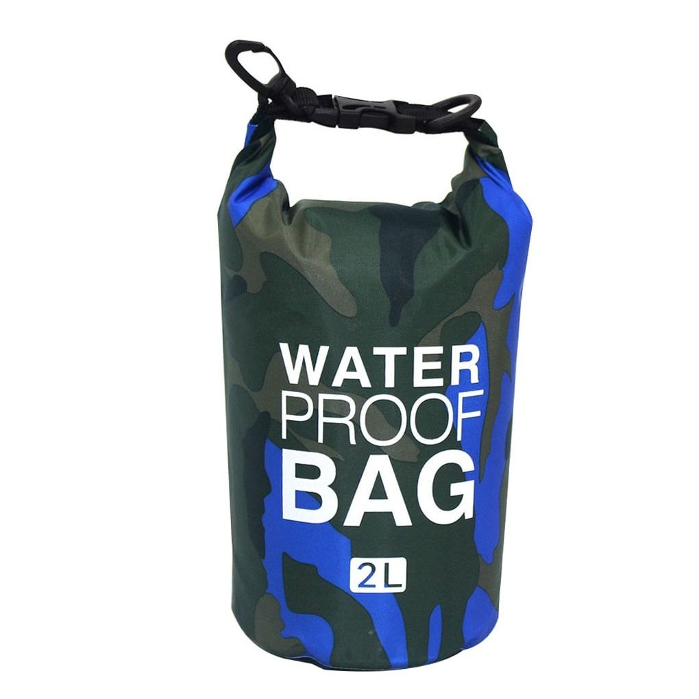 Camouflage Waterproof Dry Bag 2L | Floating Dry Sack Backpack for water sports, Swimming, Camping, Hiking & Travel | Waterproof Material and Durable Storage