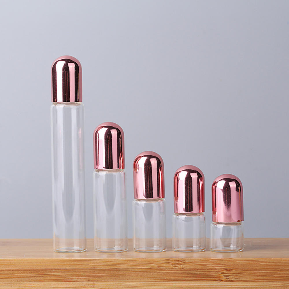Empty Roller Bottle Lightweight Glass Transparent Perfume Bottle 3ml 2ml Glass Bottle for Travel Personal Use Sampling