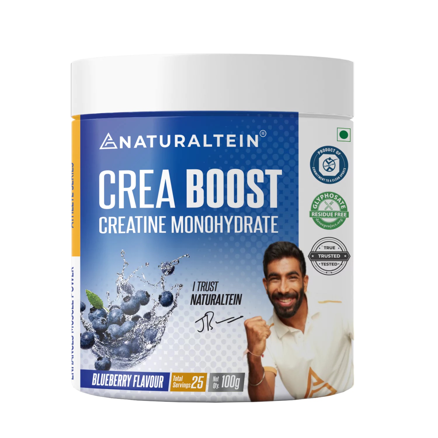 Naturaltein Creatine Monohydrate 3000mg- 100g (4g Serving) With Micronized For Faster Absorption, Boost Energy, Muscle Volume & Performance