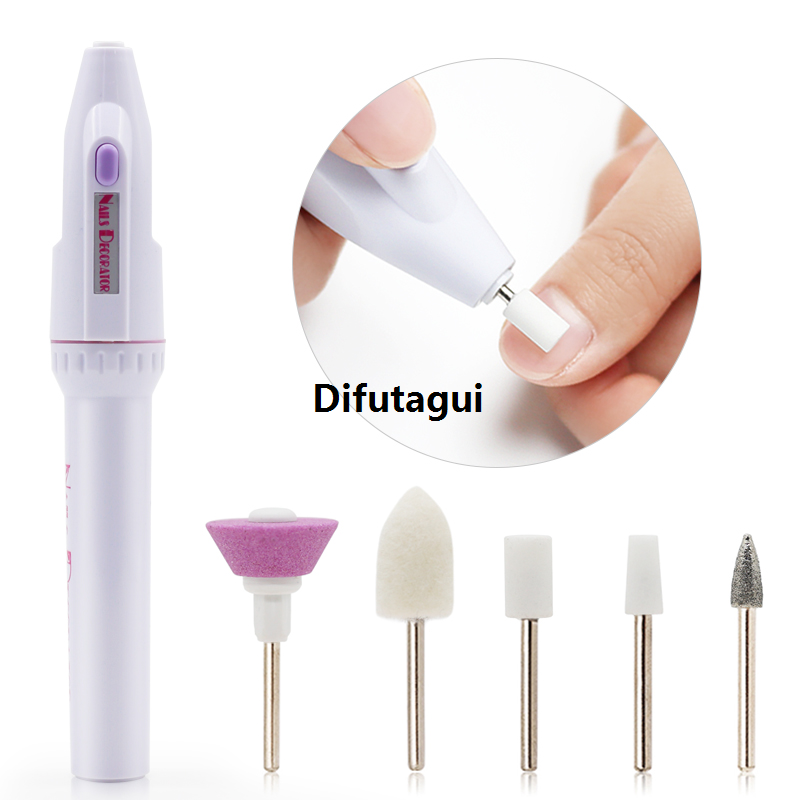 Difutagui Arte Clavo 1 set Mini Professional Electric Nail Drill Kit Use With 【2025 Version】 Battery Milling Cutter Bits For Manicure Polishing Pedicure