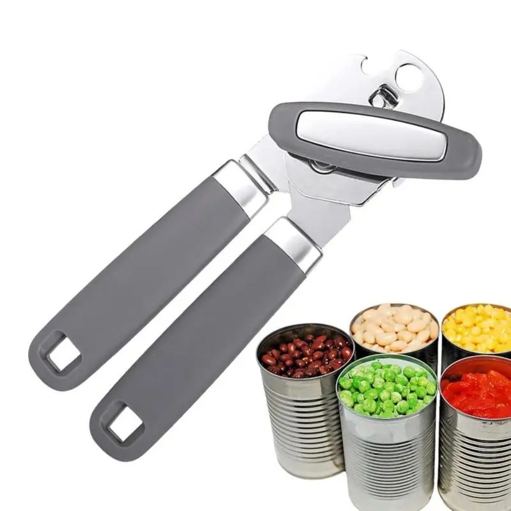 High Quality Multifunctional Can Opener Portable Stainless Steel Bottle Opener Handle Anti Slip Manual Opener Kitchen Gadgets