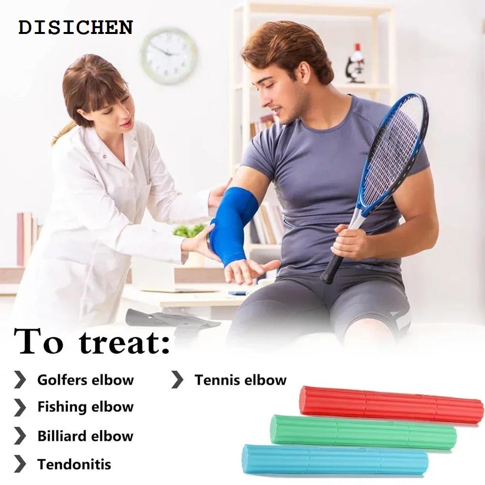 DISICHEN 【2025 Version】 1Pcs Tennis Elbow Therapy Flexible Bar, Flex Therapy Bar Strengthener, Resistance Bar for Golfers Elbow, Tendonitis, Wrist