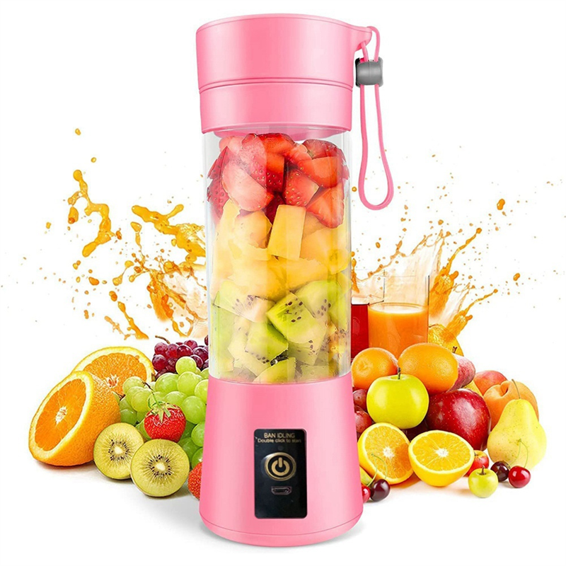 Portable Blender for Shakes and Smoothies USB 380Ml Traveling Fruit Juicer Cup with 6 Blades