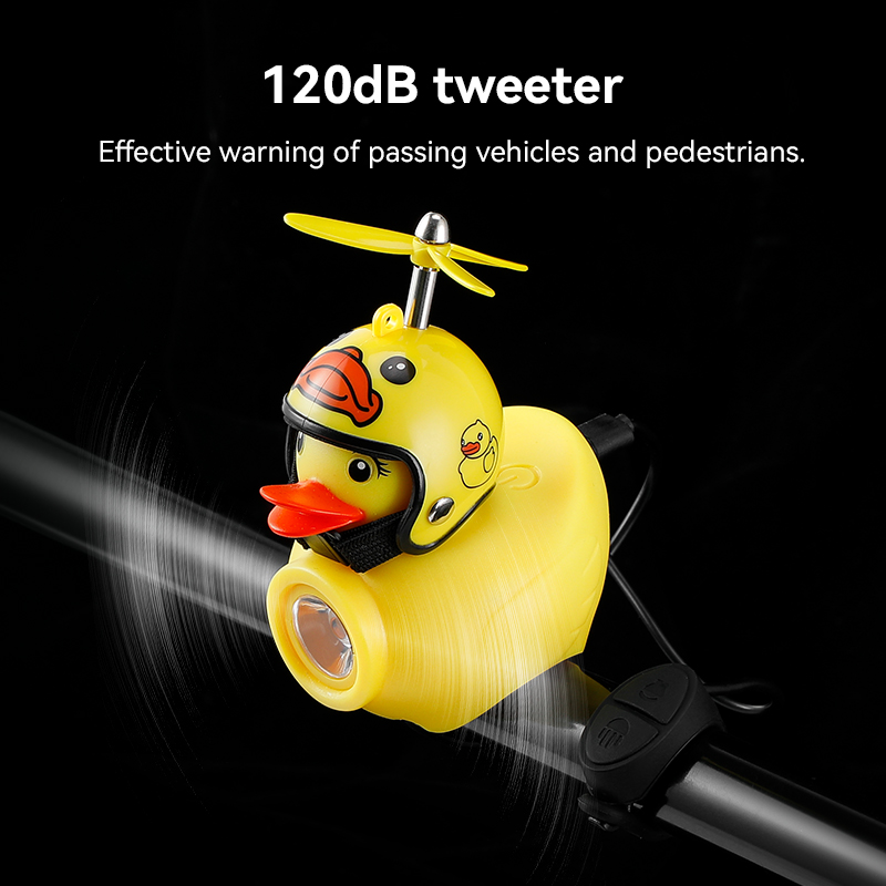 NEW Mtb Road Bike Horn Bell Creative Cartoon Kids Children Little Duck Balance Bike Lamp Waterproof Cycling