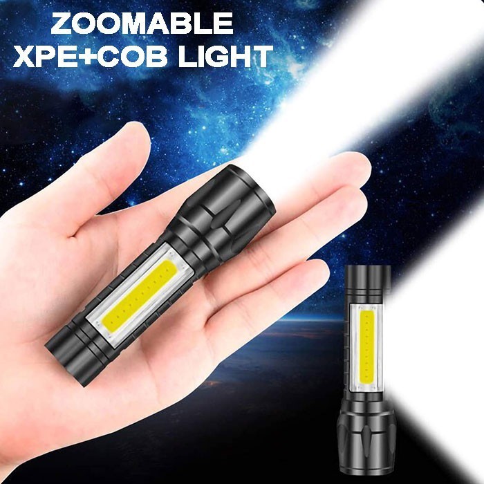 Mini Rechargeable LED Tactical Flashlight Powerful Torch Mini Pocket Torchlight Zoomable Focusing Emergency Flashlight