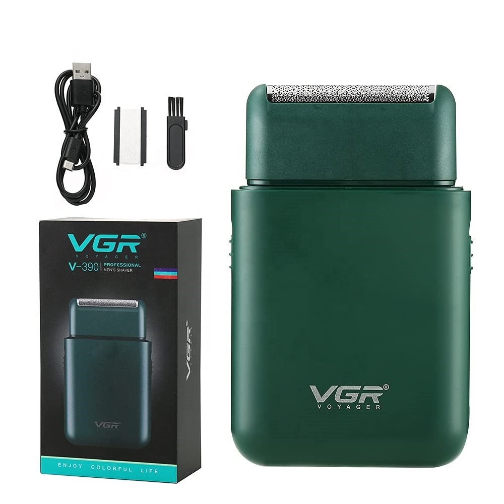 VGR V-390Professional Pocket Size Shaver For Men (Green), Battery Run Time: 60 min