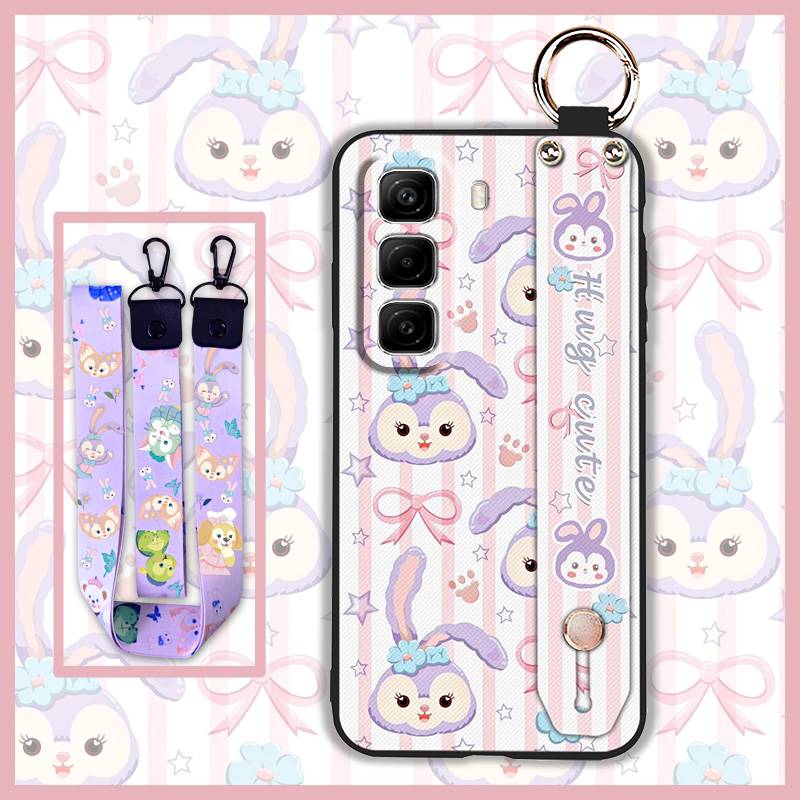 Cartoon Wrist Strap Phone Case For infinix Hot60 5G/Hot60i 4G/X6726/X6728/B Soft case Waterproof Wristband Anti-knock