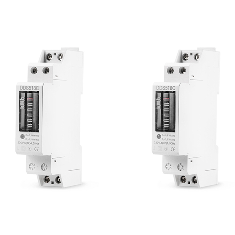 40A Tuya Single Phase Din Rail WIFI Smart Energy Meter Timer Consumption Monitor KWh Wattmeter,Black with Metering