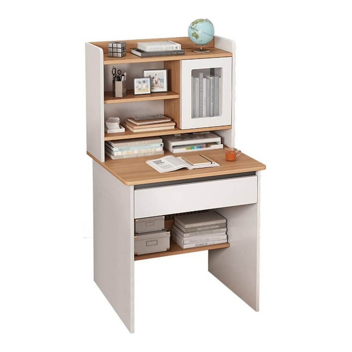 Kamakhya Decor Small Apartment Desk Bookshelf Computer Desk Home Student Bookshelf Bedroom Study Table
