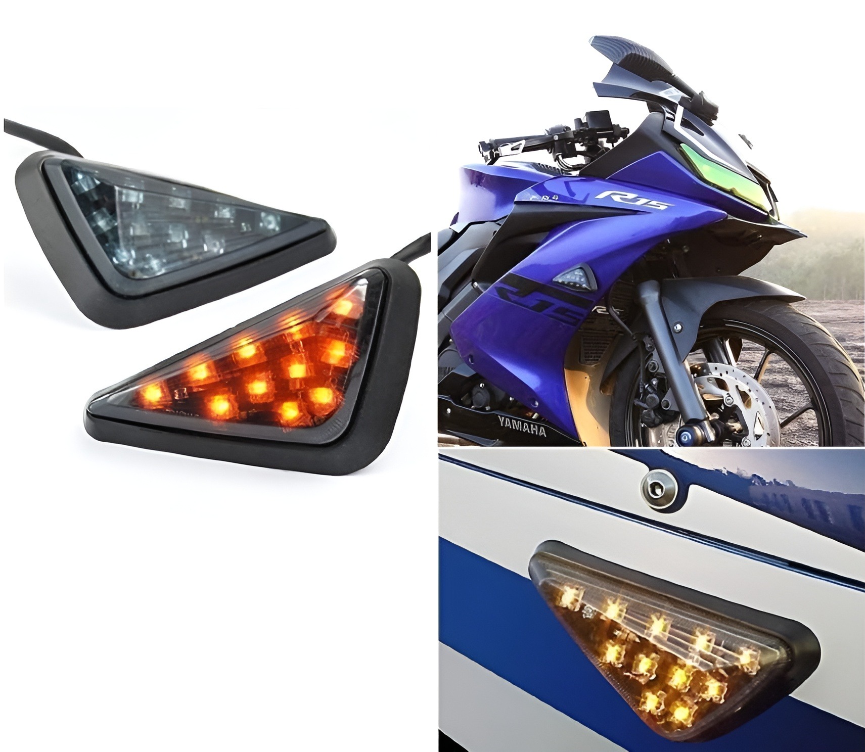 Turn Signal Indicators for Yamaha R15 V3 (Black)