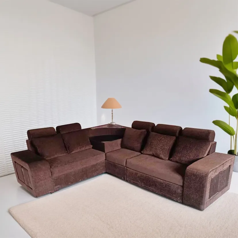 Gray Sq Handle sofa
