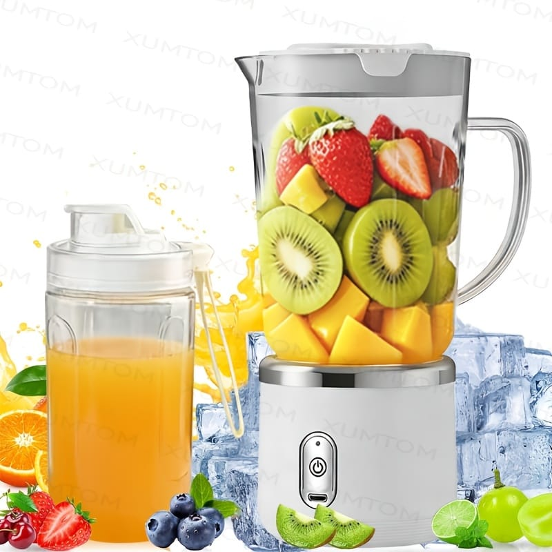 New Upgraded Juicer Blender With Handle Jar & Mini Juice Bottle 800ml Capacity 300W Powerful Motor & One Speed Setting