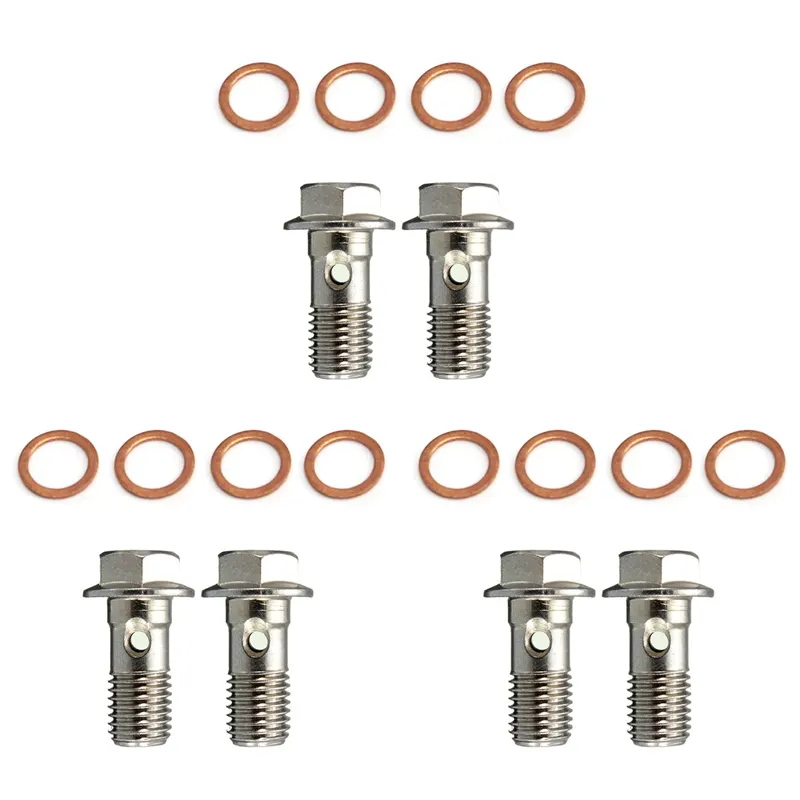 OYPFXMI 6X Stainless M10 X 1.25 Banjo Bolts Brake Master Cylinder Screw Brake Hose Caliper Bolt Hydraulic Clutch Screw