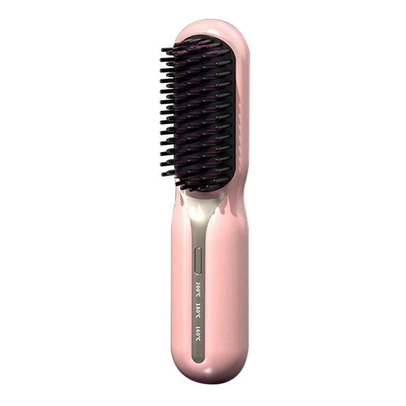 OUMERY Cordless Hair Straightener Hot Heating Comb Professional Electric Brush for Hair Smoothing Iron Negative Ion Hair Care C