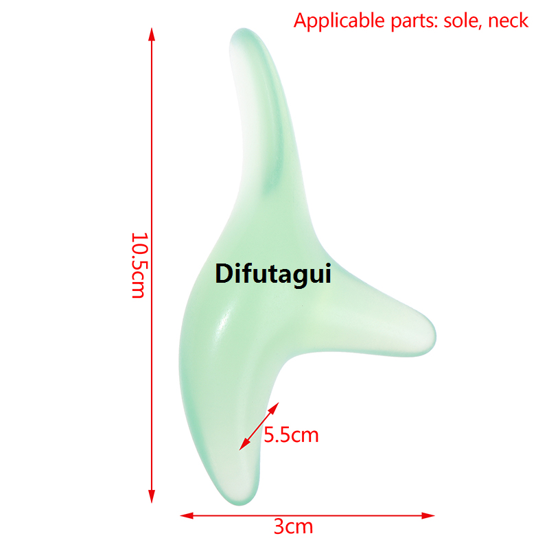 Difutagui High Quality 2021 New Amber Resin Wax Triangle Foot Luxury Feet Massager Gua Sha Acupuncture Shiatsu Tool