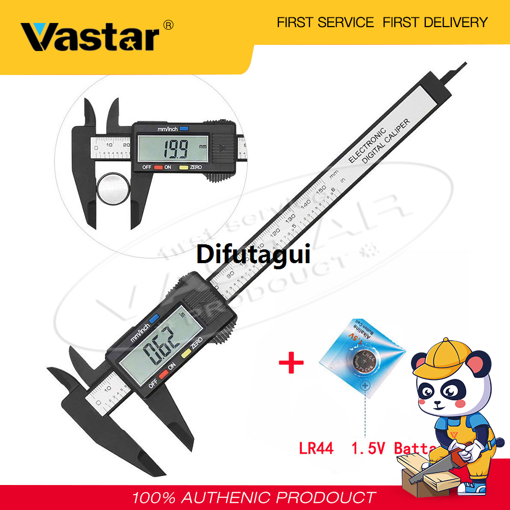 Difutagui Vastar 6inch 150mm Electronic Digital Caliper Sales promotion Ruler Carbon Fiber Composite Vernier