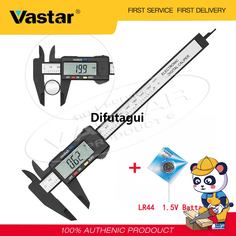 Difutagui Vastar 6inch 150mm Electronic Digital Caliper Sales promotion Ruler Carbon Fiber Composite Vernier - image 1