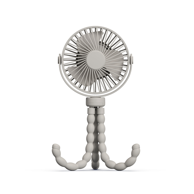 FORIDE Portable Stroller Fan Hand USB Electric Fan Small Folding Rechargeable Fans Mini Silent Table Fan for Baby Outdoor -C