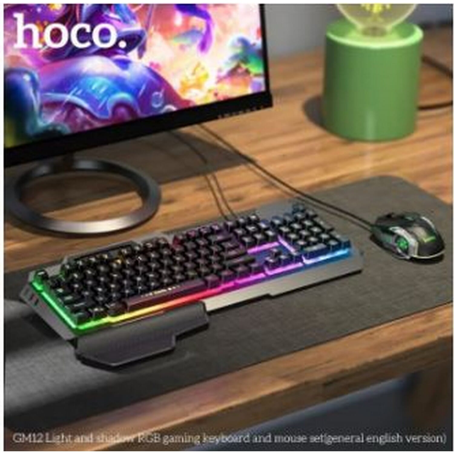 Hoco GM12 Light And Shadow RGB Gaming Keyboard And Mouse Set