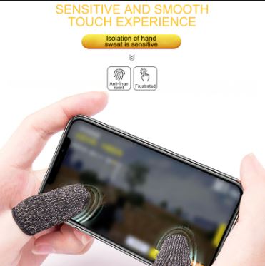 Sleep-proof Touch Screen Thumbs Finger Sleeve for PUBG Mobile Game(2PS)