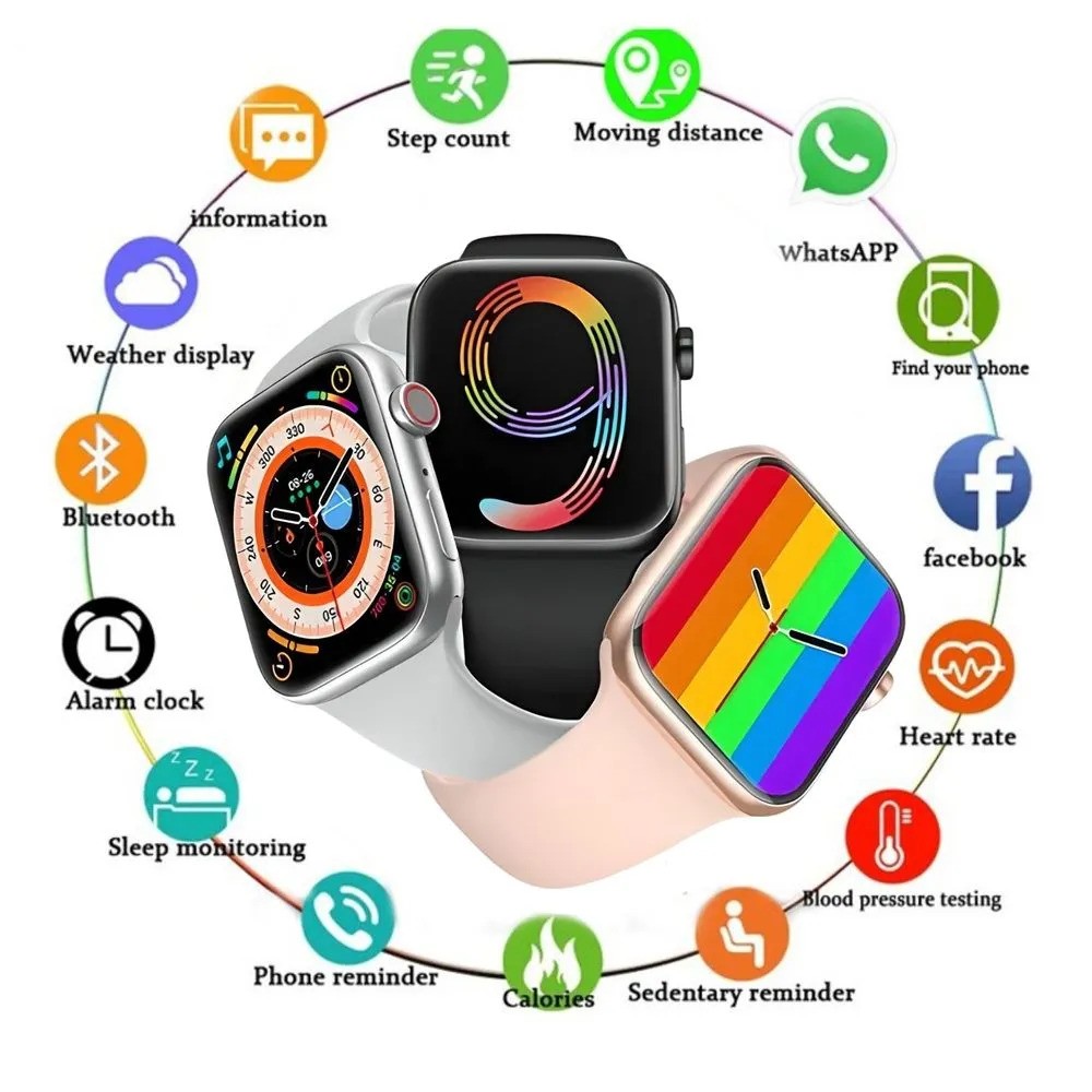 S9 Pro Max Smart Watch - Fitness Tracker with Heart Rate, Blood Pressure, and Sleep Monitoring