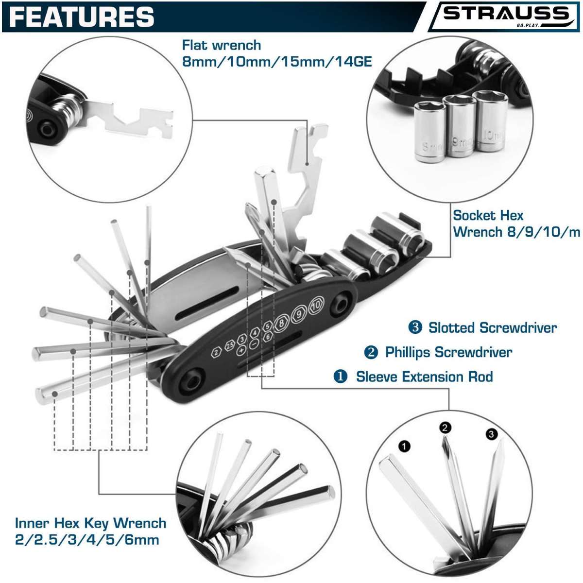 Bicycle Repair Toolkit Bicycle Gears Kit Wrench Set