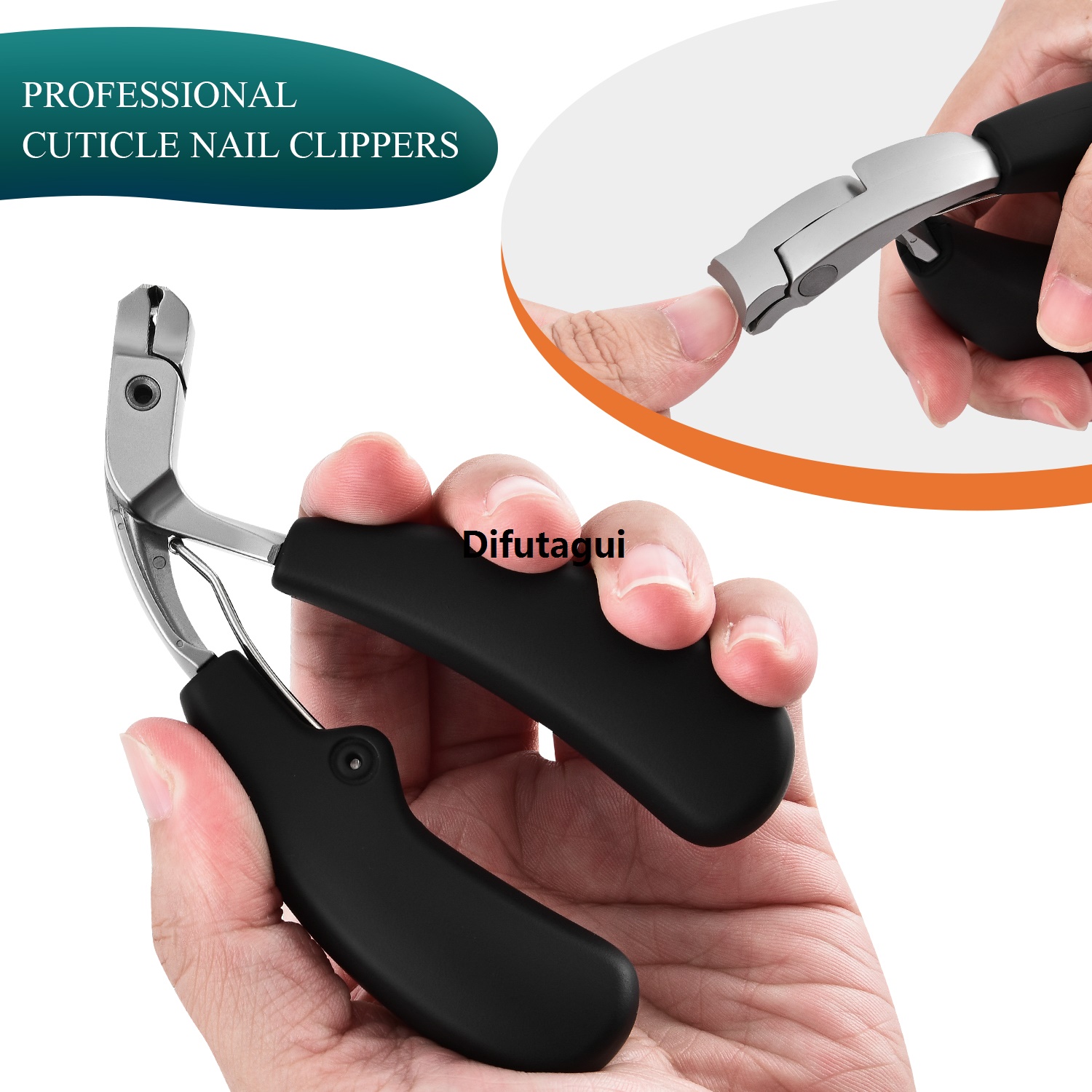 Difutagui 2025 NEW 1pcs Modern Stainless Steel Fingernail Clippers with Concave Profesional Blade, Heavy-Duty Nail Clipper with Curved Design, Large Opening fo