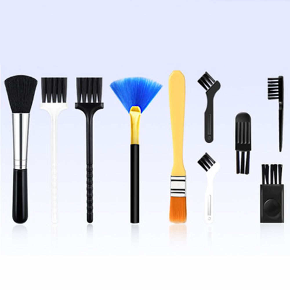 Portable 10 pcs Kit Cellphone Anti-static Shaver Dusting Cleaning Brush Laptop Slit Corner Cleaning Computer Keyboard Brush