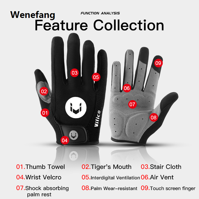 Wenefang 3 Colors Outdoor Cycling Half Finger Glove Men Women Sports Anti Slip Gel Pad Motorcycle Bicycle Road MTB Bikes Gloves
