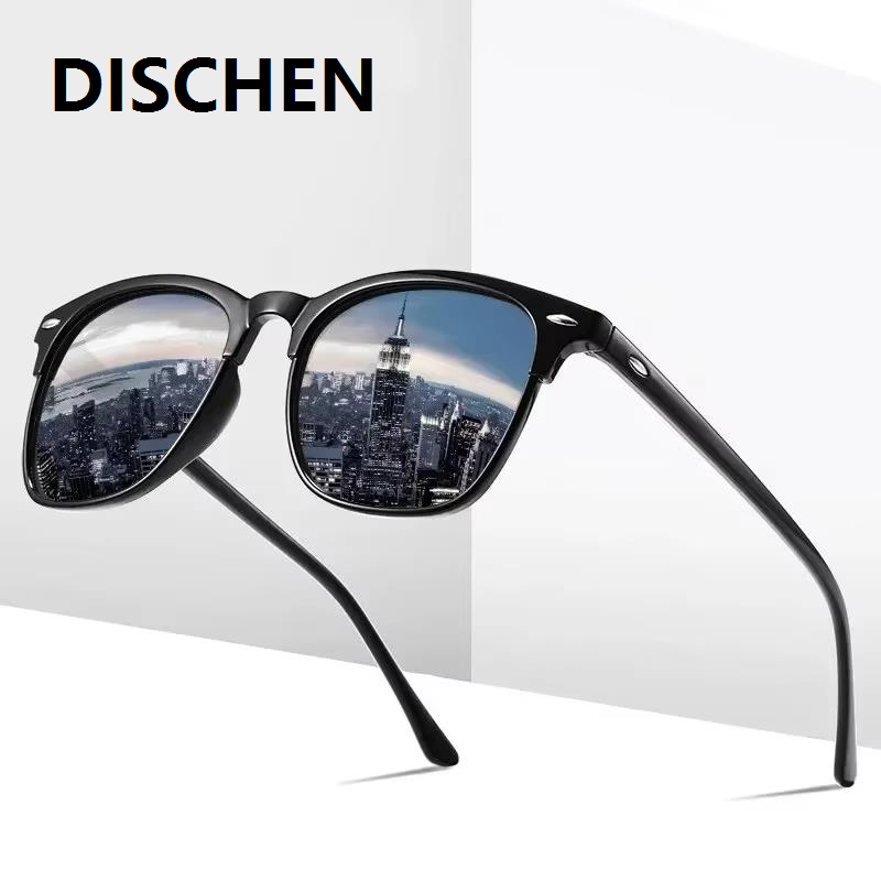 DISCHEN New style New Polarized Sunglasses Classic Vintage Men Sunglasses Anti-Reflective Mirror Men Out Door Sun Glasses Fashion Glasses Uv400
