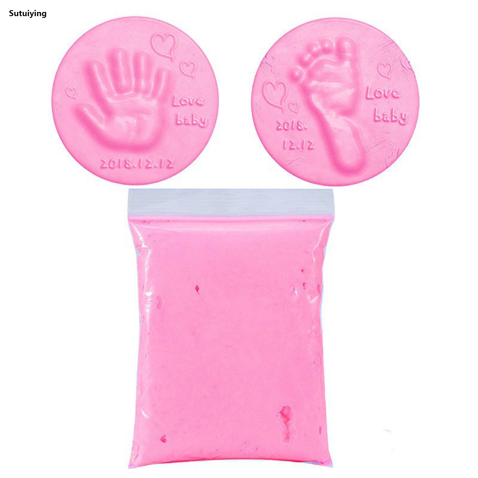 Sutuiying Baby Hand Foot Inkpad Ultra Light Stereo Care Drying Soft Baby Imprint High Quality Infant Kids Handprint Footprint Imprint Kit Casting Diy
