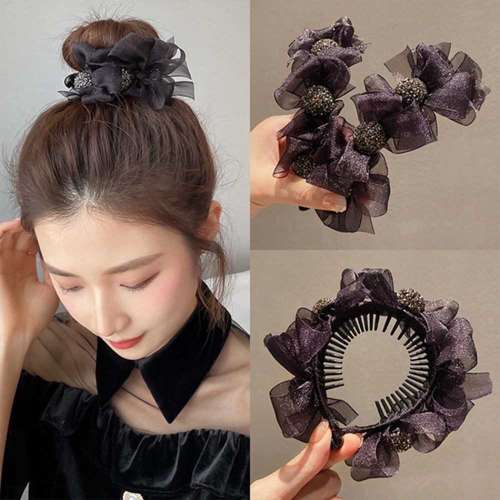 Sweet Cute Simple Hair Claw High Ponytail Hair Clip Hair Tie Hairstyle Tool Female Hair Accessories Bow Hair Clip Headwear Bownot Hairpin